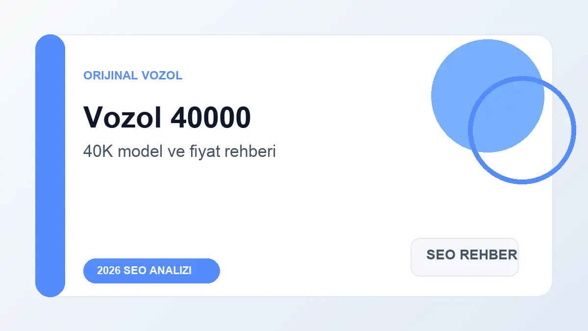 Vozol 40000 Fiyatları ve 40K Modeller